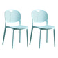 Contemporary Plastic Side Chair Home Stackable Armless Open Back Dining Side Chair Light Green 2 Piece Set Clearhalo ' kitchen&dining_furn' 'Dining Chairs' 'Dining Tables & Seating' 'dining_chair' 'furn' 'furn_dining_chair' 'Furniture' 'furniture_dining_chair' 'Kitchen & Dining Furniture' 'kitchen' 3955954
