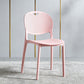 Contemporary Plastic Side Chair Home Stackable Armless Open Back Dining Side Chair Pink 1 Piece Clearhalo ' kitchen&dining_furn' 'Dining Chairs' 'Dining Tables & Seating' 'dining_chair' 'furn' 'furn_dining_chair' 'Furniture' 'furniture_dining_chair' 'Kitchen & Dining Furniture' 'kitchen' 3955956