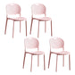Contemporary Plastic Side Chair Home Stackable Armless Open Back Dining Side Chair Pink 4 Piece Set Clearhalo ' kitchen&dining_furn' 'Dining Chairs' 'Dining Tables & Seating' 'dining_chair' 'furn' 'furn_dining_chair' 'Furniture' 'furniture_dining_chair' 'Kitchen & Dining Furniture' 'kitchen' 3955958