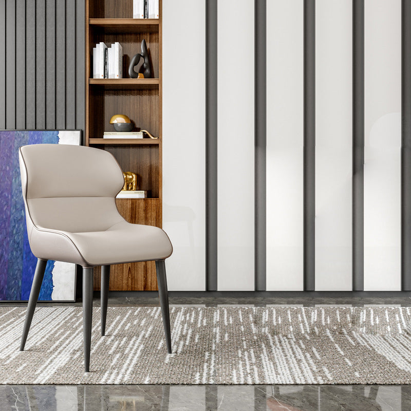 Modern Style Metal Chairs Kitchen Dining Room Wingback Arm Chair Set (Set of 4) Clearhalo ' kitchen&dining_furn' 'Dining Chairs' 'Dining Tables & Seating' 'dining_chair' 'furn' 'furn_dining_chair' 'Furniture' 'furniture_dining_chair' 'Kitchen & Dining Furniture' 'kitchen' 3955966