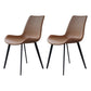 Contemporary Restaurant Leather Side Chair Matte Finish Parsons Dining Chairs Brown 2 Piece Set Clearhalo ' kitchen&dining_furn' 'Dining Chairs' 'Dining Tables & Seating' 'dining_chair' 'furn' 'furn_dining_chair' 'Furniture' 'furniture_dining_chair' 'Kitchen & Dining Furniture' 'kitchen' 3955982