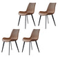 Contemporary Restaurant Leather Side Chair Matte Finish Parsons Dining Chairs Brown 4 Piece Set Clearhalo ' kitchen&dining_furn' 'Dining Chairs' 'Dining Tables & Seating' 'dining_chair' 'furn' 'furn_dining_chair' 'Furniture' 'furniture_dining_chair' 'Kitchen & Dining Furniture' 'kitchen' 3955984