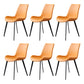 Contemporary Restaurant Leather Side Chair Matte Finish Parsons Dining Chairs Orange 6 Piece Set Clearhalo ' kitchen&dining_furn' 'Dining Chairs' 'Dining Tables & Seating' 'dining_chair' 'furn' 'furn_dining_chair' 'Furniture' 'furniture_dining_chair' 'Kitchen & Dining Furniture' 'kitchen' 3955992