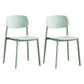 Modern Indoor-Outdoor Plastic Side Chair Armless Open Back Dining Side Chair Light Green 2 Piece Set Clearhalo ' kitchen&dining_furn' 'Dining Chairs' 'Dining Tables & Seating' 'dining_chair' 'furn' 'furn_dining_chair' 'Furniture' 'furniture_dining_chair' 'Kitchen & Dining Furniture' 'kitchen' 3956033