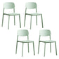Modern Indoor-Outdoor Plastic Side Chair Armless Open Back Dining Side Chair Light Green 4 Piece Set Clearhalo ' kitchen&dining_furn' 'Dining Chairs' 'Dining Tables & Seating' 'dining_chair' 'furn' 'furn_dining_chair' 'Furniture' 'furniture_dining_chair' 'Kitchen & Dining Furniture' 'kitchen' 3956034