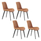 Contemporary Home Leather Side Chair Matte Finish Parsons Dining Chairs Orange Red 4 Piece Set Clearhalo ' kitchen&dining_furn' 'Dining Chairs' 'Dining Tables & Seating' 'dining_chair' 'furn' 'furn_dining_chair' 'Furniture' 'furniture_dining_chair' 'Kitchen & Dining Furniture' 'kitchen' 3956040
