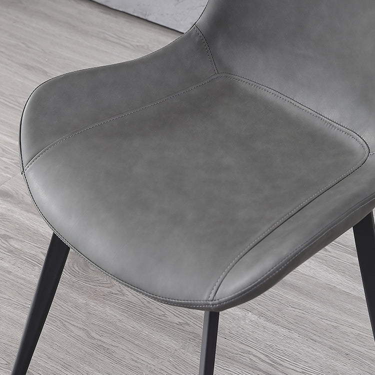 Contemporary Home Leather Side Chair Matte Finish Parsons Dining Chairs Clearhalo ' kitchen&dining_furn' 'Dining Chairs' 'Dining Tables & Seating' 'dining_chair' 'furn' 'furn_dining_chair' 'Furniture' 'furniture_dining_chair' 'Kitchen & Dining Furniture' 'kitchen' 3956050