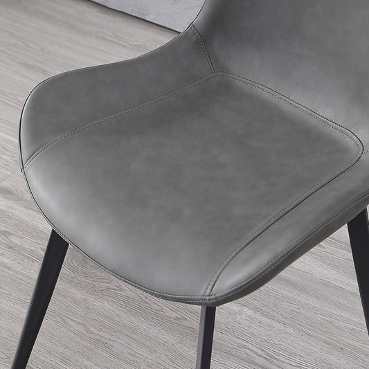 Contemporary Home Leather Side Chair Matte Finish Parsons Dining Chairs Clearhalo ' kitchen&dining_furn' 'Dining Chairs' 'Dining Tables & Seating' 'dining_chair' 'furn' 'furn_dining_chair' 'Furniture' 'furniture_dining_chair' 'Kitchen & Dining Furniture' 'kitchen' 3956050