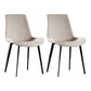 Contemporary Home Leather Side Chair Matte Finish Parsons Dining Chairs Off-White 2 Piece Set Clearhalo ' kitchen&dining_furn' 'Dining Chairs' 'Dining Tables & Seating' 'dining_chair' 'furn' 'furn_dining_chair' 'Furniture' 'furniture_dining_chair' 'Kitchen & Dining Furniture' 'kitchen' 3956051