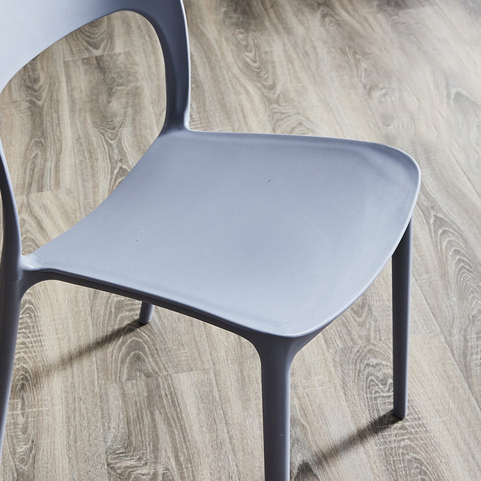 Contemporary Plastic Side Chair Home Stacking Open Back Armless Dining Side Chair Clearhalo ' kitchen&dining_furn' 'Dining Chairs' 'Dining Tables & Seating' 'dining_chair' 'furn' 'furn_dining_chair' 'Furniture' 'furniture_dining_chair' 'Kitchen & Dining Furniture' 'kitchen' 3956075
