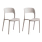 Contemporary Plastic Side Chair Home Stacking Open Back Armless Dining Side Chair White 2 Piece Set Clearhalo ' kitchen&dining_furn' 'Dining Chairs' 'Dining Tables & Seating' 'dining_chair' 'furn' 'furn_dining_chair' 'Furniture' 'furniture_dining_chair' 'Kitchen & Dining Furniture' 'kitchen' 3956083