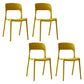 Contemporary Plastic Side Chair Home Stacking Open Back Armless Dining Side Chair Ginger 4 Piece Set Clearhalo ' kitchen&dining_furn' 'Dining Chairs' 'Dining Tables & Seating' 'dining_chair' 'furn' 'furn_dining_chair' 'Furniture' 'furniture_dining_chair' 'Kitchen & Dining Furniture' 'kitchen' 3956087