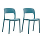 Contemporary Plastic Side Chair Home Stacking Open Back Armless Dining Side Chair Dark Blue 2 Piece Set Clearhalo ' kitchen&dining_furn' 'Dining Chairs' 'Dining Tables & Seating' 'dining_chair' 'furn' 'furn_dining_chair' 'Furniture' 'furniture_dining_chair' 'Kitchen & Dining Furniture' 'kitchen' 3956089