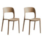 Contemporary Plastic Side Chair Home Stacking Open Back Armless Dining Side Chair Camel 2 Piece Set Clearhalo ' kitchen&dining_furn' 'Dining Chairs' 'Dining Tables & Seating' 'dining_chair' 'furn' 'furn_dining_chair' 'Furniture' 'furniture_dining_chair' 'Kitchen & Dining Furniture' 'kitchen' 3956092