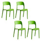 Contemporary Plastic Side Chair Home Stacking Open Back Armless Dining Side Chair Green 4 Piece Set Clearhalo ' kitchen&dining_furn' 'Dining Chairs' 'Dining Tables & Seating' 'dining_chair' 'furn' 'furn_dining_chair' 'Furniture' 'furniture_dining_chair' 'Kitchen & Dining Furniture' 'kitchen' 3956099