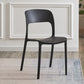 Contemporary Plastic Side Chair Home Stacking Open Back Armless Dining Side Chair Black 1 Piece Clearhalo ' kitchen&dining_furn' 'Dining Chairs' 'Dining Tables & Seating' 'dining_chair' 'furn' 'furn_dining_chair' 'Furniture' 'furniture_dining_chair' 'Kitchen & Dining Furniture' 'kitchen' 3956100