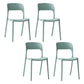 Contemporary Plastic Side Chair Home Stacking Open Back Armless Dining Side Chair Lake Blue 4 Piece Set Clearhalo ' kitchen&dining_furn' 'Dining Chairs' 'Dining Tables & Seating' 'dining_chair' 'furn' 'furn_dining_chair' 'Furniture' 'furniture_dining_chair' 'Kitchen & Dining Furniture' 'kitchen' 3956111