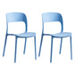 Contemporary Plastic Side Chair Home Stacking Open Back Armless Dining Side Chair Light Blue 2 Piece Set Clearhalo ' kitchen&dining_furn' 'Dining Chairs' 'Dining Tables & Seating' 'dining_chair' 'furn' 'furn_dining_chair' 'Furniture' 'furniture_dining_chair' 'Kitchen & Dining Furniture' 'kitchen' 3956113