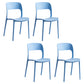 Contemporary Plastic Side Chair Home Stacking Open Back Armless Dining Side Chair Light Blue 4 Piece Set Clearhalo ' kitchen&dining_furn' 'Dining Chairs' 'Dining Tables & Seating' 'dining_chair' 'furn' 'furn_dining_chair' 'Furniture' 'furniture_dining_chair' 'Kitchen & Dining Furniture' 'kitchen' 3956114