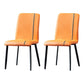 Contemporary Hotel PU Leather Side Chair Matte Finish Parsons Dining Chairs Orange 2 Piece Set Clearhalo ' kitchen&dining_furn' 'Dining Chairs' 'Dining Tables & Seating' 'dining_chair' 'furn' 'furn_dining_chair' 'Furniture' 'furniture_dining_chair' 'Kitchen & Dining Furniture' 'kitchen' 3956119