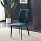 Contemporary Hotel PU Leather Side Chair Matte Finish Parsons Dining Chairs Blackish Green 1 Piece Clearhalo ' kitchen&dining_furn' 'Dining Chairs' 'Dining Tables & Seating' 'dining_chair' 'furn' 'furn_dining_chair' 'Furniture' 'furniture_dining_chair' 'Kitchen & Dining Furniture' 'kitchen' 3956122