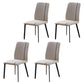 Contemporary Hotel PU Leather Side Chair Matte Finish Parsons Dining Chairs Gray-Blue 4 Piece Set Clearhalo ' kitchen&dining_furn' 'Dining Chairs' 'Dining Tables & Seating' 'dining_chair' 'furn' 'furn_dining_chair' 'Furniture' 'furniture_dining_chair' 'Kitchen & Dining Furniture' 'kitchen' 3956132