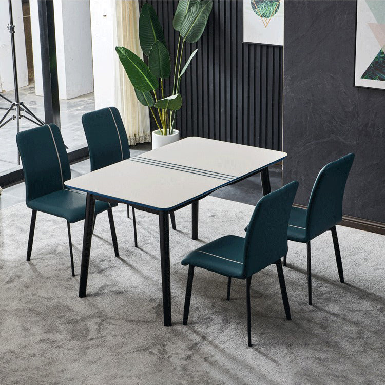 Contemporary Hotel PU Leather Side Chair Matte Finish Parsons Dining Chairs Clearhalo ' kitchen&dining_furn' 'Dining Chairs' 'Dining Tables & Seating' 'dining_chair' 'furn' 'furn_dining_chair' 'Furniture' 'furniture_dining_chair' 'Kitchen & Dining Furniture' 'kitchen' 3956140