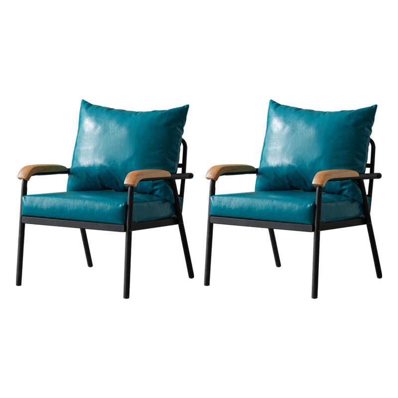 Modern Indoor-Outdoor Chair Metal Cross Back Upholstered Dining Side Chair Blue 2 Piece Set Clearhalo ' kitchen&dining_furn' 'Dining Chairs' 'Dining Tables & Seating' 'dining_chair' 'furn' 'furn_dining_chair' 'Furniture' 'furniture_dining_chair' 'Kitchen & Dining Furniture' 'kitchen' 3956162