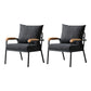 Modern Indoor-Outdoor Chair Metal Cross Back Upholstered Dining Side Chair Dark Gray 2 Piece Set Clearhalo ' kitchen&dining_furn' 'Dining Chairs' 'Dining Tables & Seating' 'dining_chair' 'furn' 'furn_dining_chair' 'Furniture' 'furniture_dining_chair' 'Kitchen & Dining Furniture' 'kitchen' 3956165