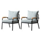 Modern Indoor-Outdoor Chair Metal Cross Back Upholstered Dining Side Chair Sky Blue 2 Piece Set Clearhalo ' kitchen&dining_furn' 'Dining Chairs' 'Dining Tables & Seating' 'dining_chair' 'furn' 'furn_dining_chair' 'Furniture' 'furniture_dining_chair' 'Kitchen & Dining Furniture' 'kitchen' 3956168