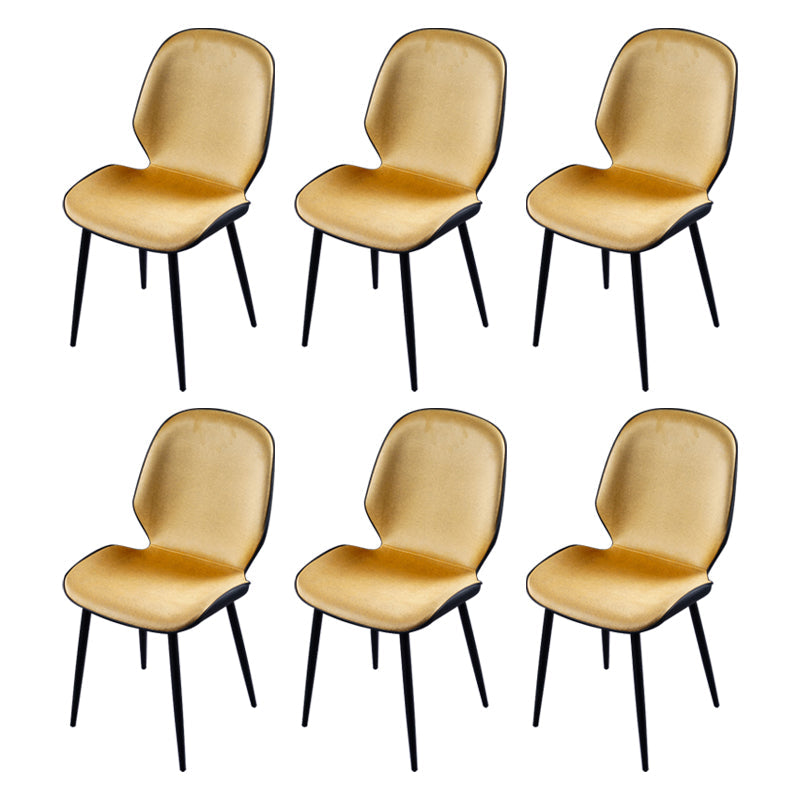Scandinavian Conference Room Side Chair Matte Upholstered Finish Parsons Dining Chairs Yellow 6 Piece Set Black Clearhalo ' kitchen&dining_furn' 'Dining Chairs' 'Dining Tables & Seating' 'dining_chair' 'furn' 'furn_dining_chair' 'Furniture' 'furniture_dining_chair' 'Kitchen & Dining Furniture' 'kitchen' 3956185
