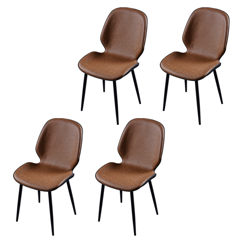 Scandinavian Conference Room Side Chair Matte Upholstered Finish Parsons Dining Chairs Brown 4 Piece Set Black Clearhalo ' kitchen&dining_furn' 'Dining Chairs' 'Dining Tables & Seating' 'dining_chair' 'furn' 'furn_dining_chair' 'Furniture' 'furniture_dining_chair' 'Kitchen & Dining Furniture' 'kitchen' 3956189