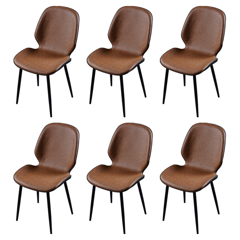 Scandinavian Conference Room Side Chair Matte Upholstered Finish Parsons Dining Chairs Brown 6 Piece Set Black Clearhalo ' kitchen&dining_furn' 'Dining Chairs' 'Dining Tables & Seating' 'dining_chair' 'furn' 'furn_dining_chair' 'Furniture' 'furniture_dining_chair' 'Kitchen & Dining Furniture' 'kitchen' 3956191