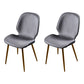 Scandinavian Conference Room Side Chair Matte Upholstered Finish Parsons Dining Chairs Grey 2 Piece Set Brass Gold Clearhalo ' kitchen&dining_furn' 'Dining Chairs' 'Dining Tables & Seating' 'dining_chair' 'furn' 'furn_dining_chair' 'Furniture' 'furniture_dining_chair' 'Kitchen & Dining Furniture' 'kitchen' 3956193