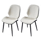 Scandinavian Conference Room Side Chair Matte Upholstered Finish Parsons Dining Chairs White 2 Piece Set Black Clearhalo ' kitchen&dining_furn' 'Dining Chairs' 'Dining Tables & Seating' 'dining_chair' 'furn' 'furn_dining_chair' 'Furniture' 'furniture_dining_chair' 'Kitchen & Dining Furniture' 'kitchen' 3956196