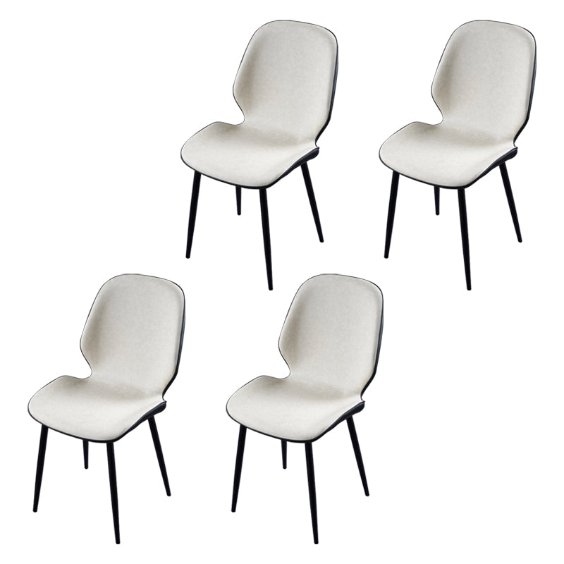 Scandinavian Conference Room Side Chair Matte Upholstered Finish Parsons Dining Chairs White 4 Piece Set Black Clearhalo ' kitchen&dining_furn' 'Dining Chairs' 'Dining Tables & Seating' 'dining_chair' 'furn' 'furn_dining_chair' 'Furniture' 'furniture_dining_chair' 'Kitchen & Dining Furniture' 'kitchen' 3956197