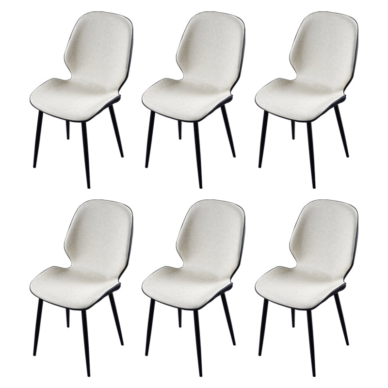 Scandinavian Conference Room Side Chair Matte Upholstered Finish Parsons Dining Chairs White 6 Piece Set Black Clearhalo ' kitchen&dining_furn' 'Dining Chairs' 'Dining Tables & Seating' 'dining_chair' 'furn' 'furn_dining_chair' 'Furniture' 'furniture_dining_chair' 'Kitchen & Dining Furniture' 'kitchen' 3956198