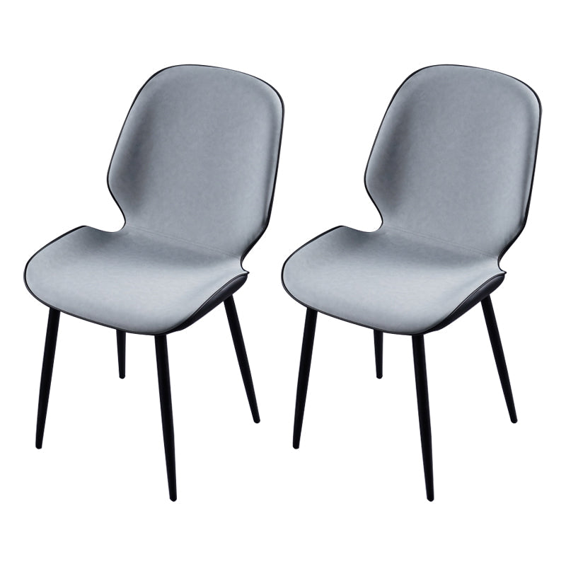 Scandinavian Conference Room Side Chair Matte Upholstered Finish Parsons Dining Chairs Light Gray 2 Piece Set Black Clearhalo ' kitchen&dining_furn' 'Dining Chairs' 'Dining Tables & Seating' 'dining_chair' 'furn' 'furn_dining_chair' 'Furniture' 'furniture_dining_chair' 'Kitchen & Dining Furniture' 'kitchen' 3956199