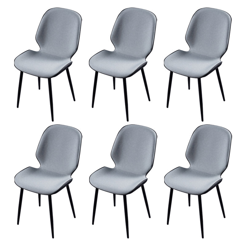 Scandinavian Conference Room Side Chair Matte Upholstered Finish Parsons Dining Chairs Light Gray 6 Piece Set Black Clearhalo ' kitchen&dining_furn' 'Dining Chairs' 'Dining Tables & Seating' 'dining_chair' 'furn' 'furn_dining_chair' 'Furniture' 'furniture_dining_chair' 'Kitchen & Dining Furniture' 'kitchen' 3956201