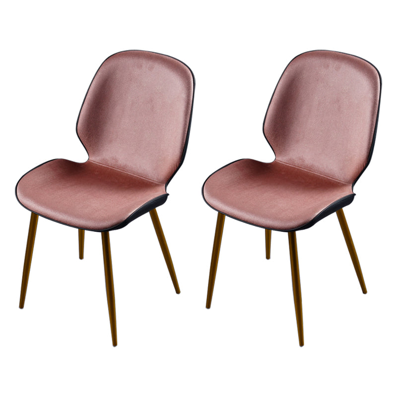 Scandinavian Conference Room Side Chair Matte Upholstered Finish Parsons Dining Chairs Chocolate 2 Piece Set Brass Gold Clearhalo ' kitchen&dining_furn' 'Dining Chairs' 'Dining Tables & Seating' 'dining_chair' 'furn' 'furn_dining_chair' 'Furniture' 'furniture_dining_chair' 'Kitchen & Dining Furniture' 'kitchen' 3956208