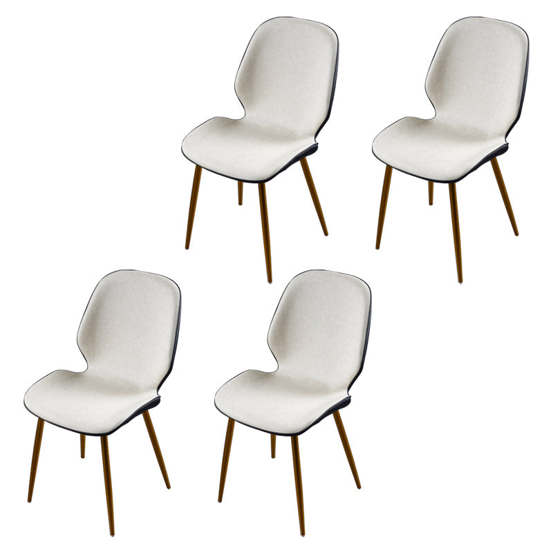 Scandinavian Conference Room Side Chair Matte Upholstered Finish Parsons Dining Chairs White 4 Piece Set Brass Gold Clearhalo ' kitchen&dining_furn' 'Dining Chairs' 'Dining Tables & Seating' 'dining_chair' 'furn' 'furn_dining_chair' 'Furniture' 'furniture_dining_chair' 'Kitchen & Dining Furniture' 'kitchen' 3956215