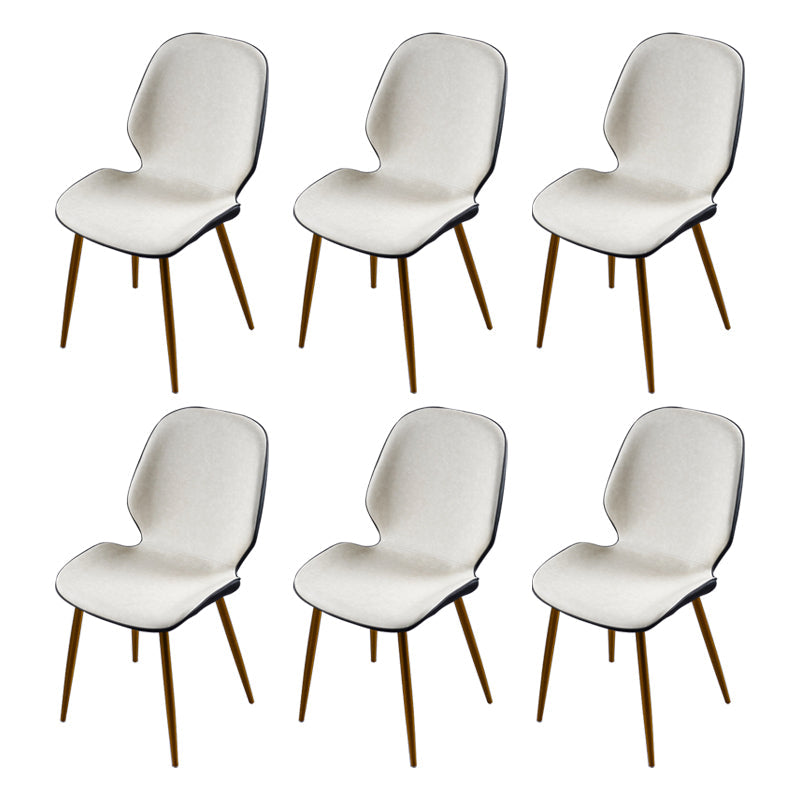 Scandinavian Conference Room Side Chair Matte Upholstered Finish Parsons Dining Chairs White 6 Piece Set Brass Gold Clearhalo ' kitchen&dining_furn' 'Dining Chairs' 'Dining Tables & Seating' 'dining_chair' 'furn' 'furn_dining_chair' 'Furniture' 'furniture_dining_chair' 'Kitchen & Dining Furniture' 'kitchen' 3956216