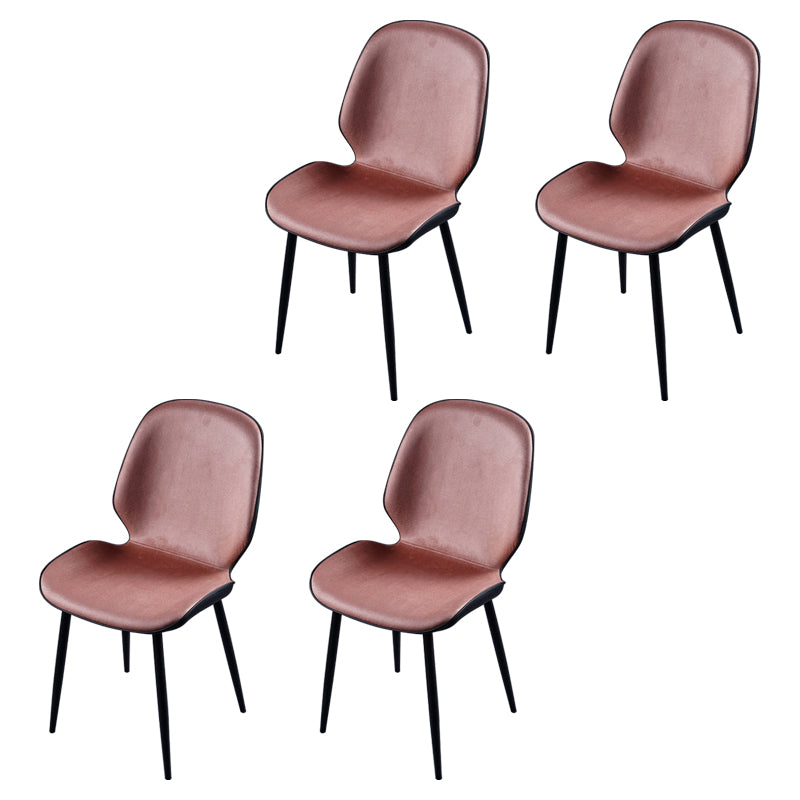 Scandinavian Conference Room Side Chair Matte Upholstered Finish Parsons Dining Chairs Chocolate 4 Piece Set Black Clearhalo ' kitchen&dining_furn' 'Dining Chairs' 'Dining Tables & Seating' 'dining_chair' 'furn' 'furn_dining_chair' 'Furniture' 'furniture_dining_chair' 'Kitchen & Dining Furniture' 'kitchen' 3956221