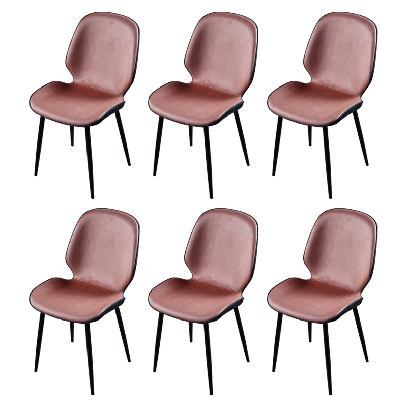 Scandinavian Conference Room Side Chair Matte Upholstered Finish Parsons Dining Chairs Chocolate 6 Piece Set Black Clearhalo ' kitchen&dining_furn' 'Dining Chairs' 'Dining Tables & Seating' 'dining_chair' 'furn' 'furn_dining_chair' 'Furniture' 'furniture_dining_chair' 'Kitchen & Dining Furniture' 'kitchen' 3956222