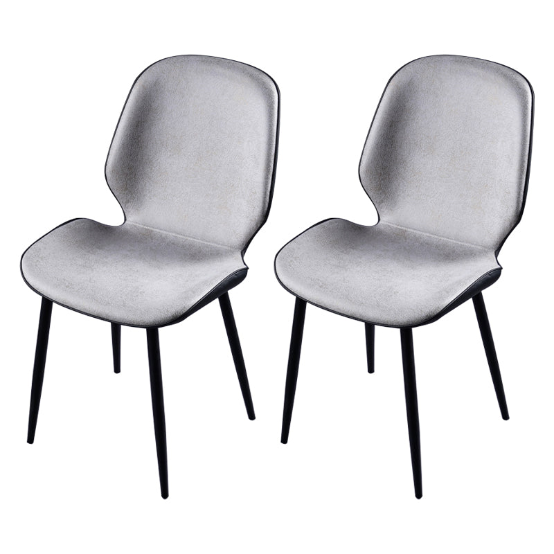 Scandinavian Conference Room Side Chair Matte Upholstered Finish Parsons Dining Chairs Off-White 2 Piece Set Black Clearhalo ' kitchen&dining_furn' 'Dining Chairs' 'Dining Tables & Seating' 'dining_chair' 'furn' 'furn_dining_chair' 'Furniture' 'furniture_dining_chair' 'Kitchen & Dining Furniture' 'kitchen' 3956223