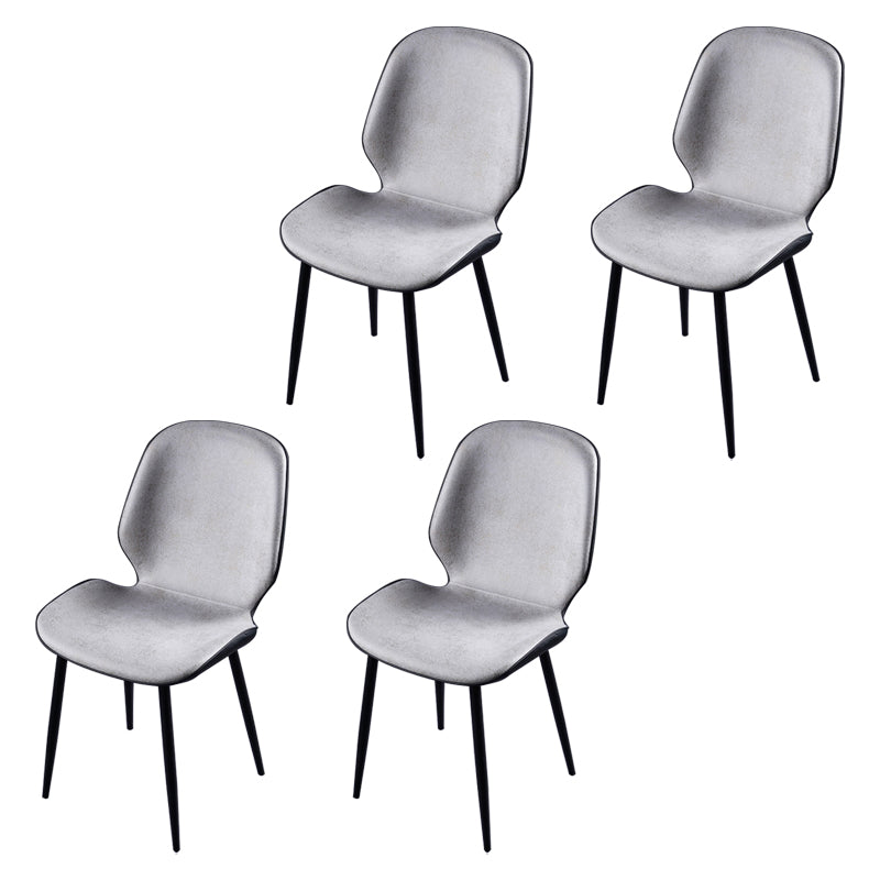 Scandinavian Conference Room Side Chair Matte Upholstered Finish Parsons Dining Chairs Off-White 4 Piece Set Black Clearhalo ' kitchen&dining_furn' 'Dining Chairs' 'Dining Tables & Seating' 'dining_chair' 'furn' 'furn_dining_chair' 'Furniture' 'furniture_dining_chair' 'Kitchen & Dining Furniture' 'kitchen' 3956224