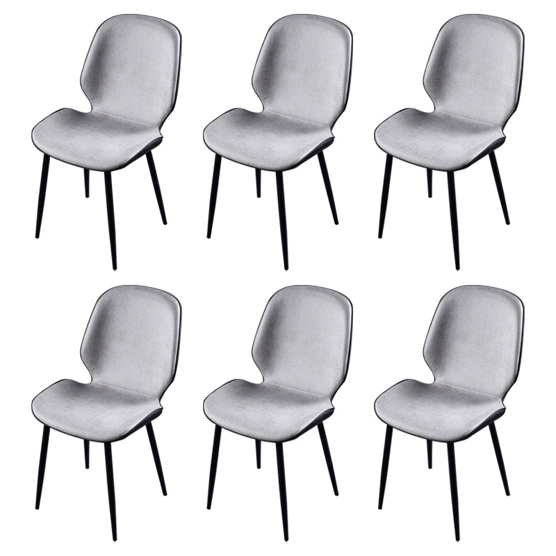 Scandinavian Conference Room Side Chair Matte Upholstered Finish Parsons Dining Chairs Off-White 6 Piece Set Black Clearhalo ' kitchen&dining_furn' 'Dining Chairs' 'Dining Tables & Seating' 'dining_chair' 'furn' 'furn_dining_chair' 'Furniture' 'furniture_dining_chair' 'Kitchen & Dining Furniture' 'kitchen' 3956225