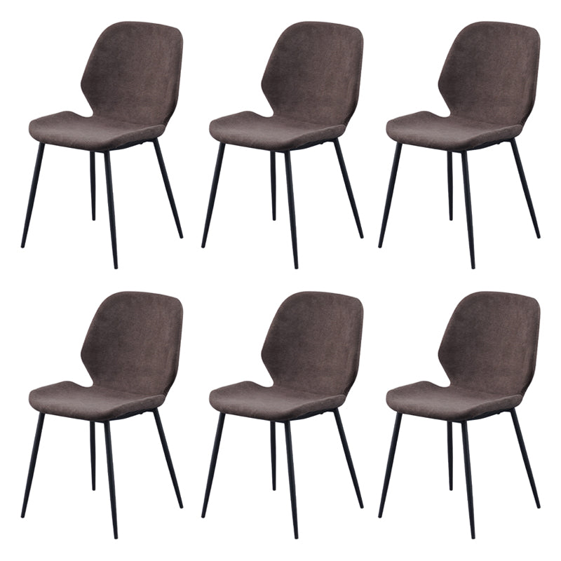 Scandinavian Conference Room Side Chair Matte Upholstered Finish Parsons Dining Chairs Light Brown 6 Piece Set Black Clearhalo ' kitchen&dining_furn' 'Dining Chairs' 'Dining Tables & Seating' 'dining_chair' 'furn' 'furn_dining_chair' 'Furniture' 'furniture_dining_chair' 'Kitchen & Dining Furniture' 'kitchen' 3956234