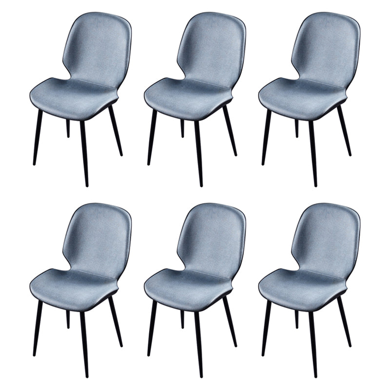 Scandinavian Conference Room Side Chair Matte Upholstered Finish Parsons Dining Chairs Light Blue 6 Piece Set Black Clearhalo ' kitchen&dining_furn' 'Dining Chairs' 'Dining Tables & Seating' 'dining_chair' 'furn' 'furn_dining_chair' 'Furniture' 'furniture_dining_chair' 'Kitchen & Dining Furniture' 'kitchen' 3956237