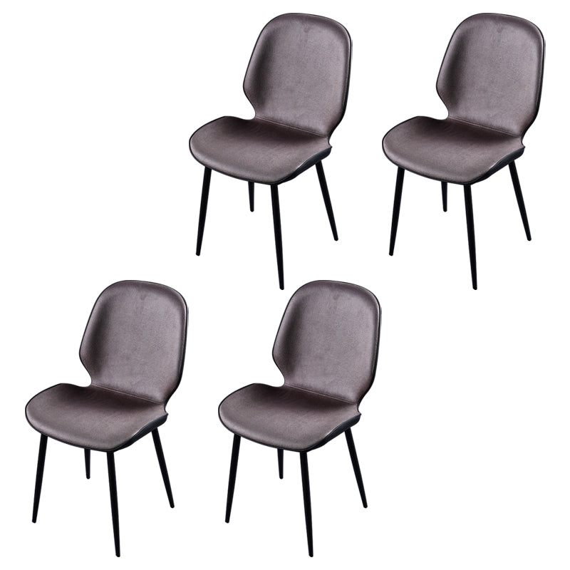 Scandinavian Conference Room Side Chair Matte Upholstered Finish Parsons Dining Chairs Dark Brown 4 Piece Set Black Clearhalo ' kitchen&dining_furn' 'Dining Chairs' 'Dining Tables & Seating' 'dining_chair' 'furn' 'furn_dining_chair' 'Furniture' 'furniture_dining_chair' 'Kitchen & Dining Furniture' 'kitchen' 3956239